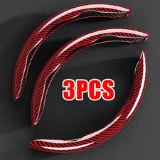 Housse Couvre Volant 3pièces Design Protection Style Fibre de Carbone Universel