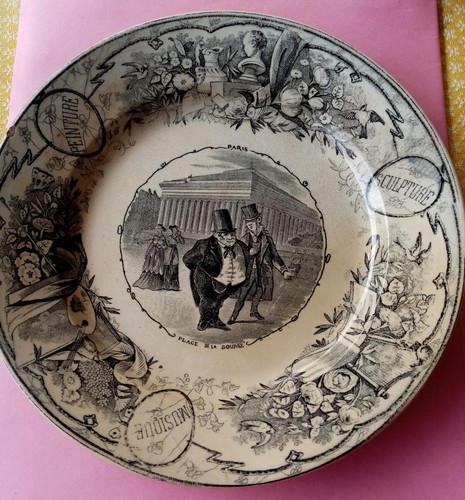 Assiette ancienne longwy - assiette,