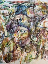 Tableau peinture aquarelle - peinture,