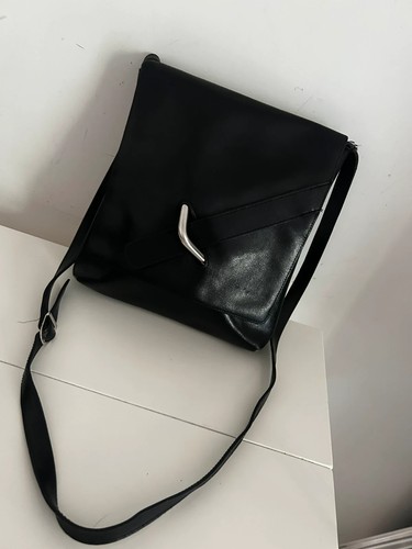 Sac bandoulière cuir noir - cuir,