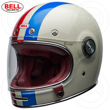 Casque Bell Bullitt Command Gloss Vintage Blanc/Oxblood/Bleu Intégral Rouge/Bleu