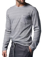 Haut de pyjama homme manches longues pure cotton Cito S-XXL Grey melange