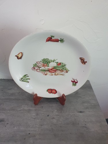Ancien plat rond 30cm - rond,