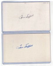 (2) TOM SAFFELL INDEX CARD SIGNED 1949-55 PIRATES A'S PSA/DNA CERTIFY 1921-2012