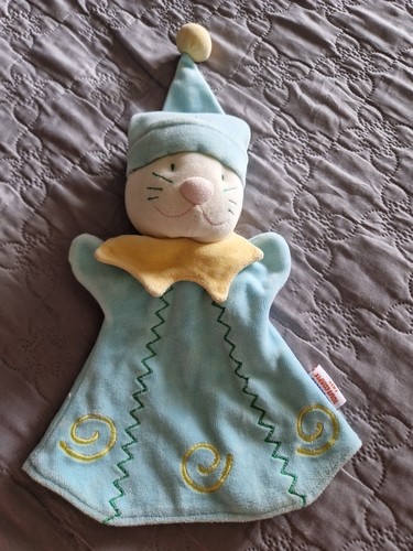 Doudou marionnette chat bleu - doudou,