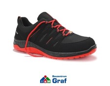 ELTEN Chaussure de Sécurité Maddox Noir-Rouge Bas ESD S3S, Taille 39-46 À Choix
