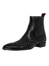 Jeffery West Pour des hommes Bottines Chelsea en cuir à fermeture éclair cloutée