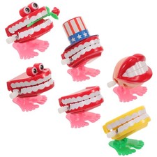  6pcs enroulant des dents de bavardage jouets drôles de dents de marche (style