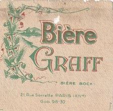 Etiquette de bière - Brasserie Nouvelle Gallia - Bière Graff Bock