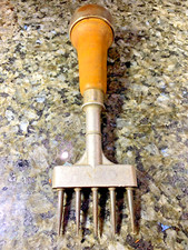 ANCIEN PIC A GLACE SUPER acier et ALU de barman  5 pics  en bel état