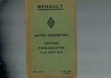 Notice d'entretien Renault KZ 10 SA