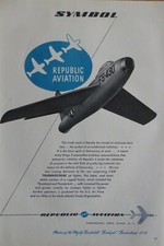 4/1953 PUB REPUBLIC AVIATION F-84F THUNDERSTREAK FIGHTER BOMBER ORIGINAL AD