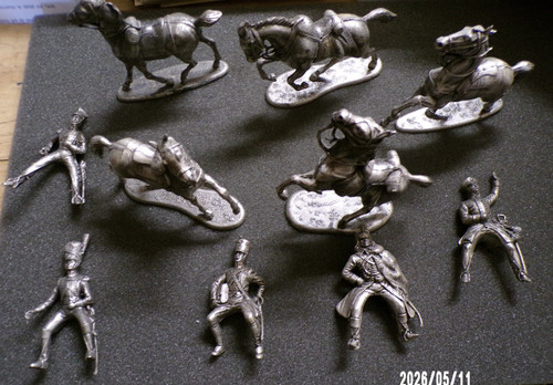 Chevaux 5 soldats - chevaux,