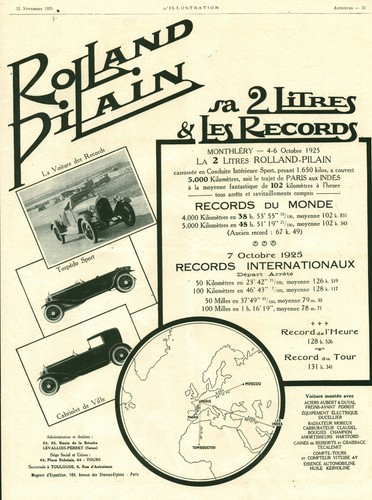 Publicité ancienne automobile