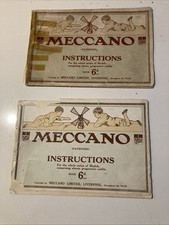 pièces meccano Manuels En Anglais 1911 Et 1912