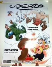 affiche UDERZO ASTERIX CHRONOLOGIE D'UNE OEUVRE Oumpah-Pah Tanguy et Laverdure