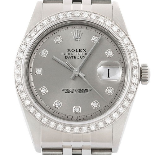 Rolex datejust gris diamant - datejust,