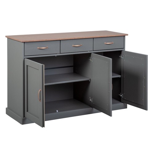 Buffet portes 3 tiroirs - &,