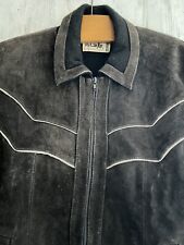 Vintage French black SUEDE JACKET c1950