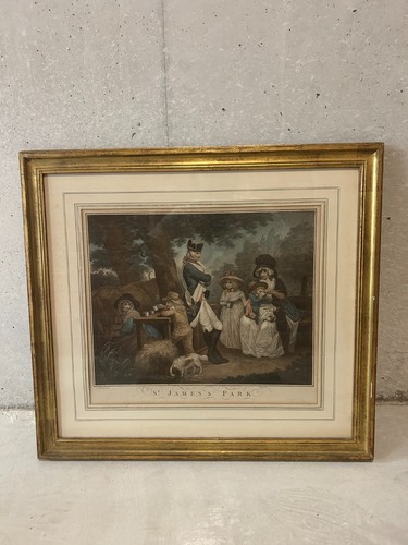 Gravure anglaise ancienne - , "st