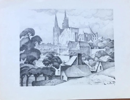 Gravure cathedrale de - ,