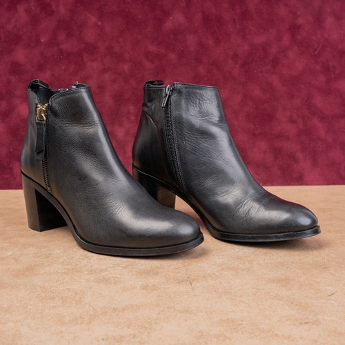 Minelli wmn black leather - black,