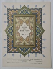 Le livre des mille nuits et une nuit 1928 Estampe en couleur Littérature	
