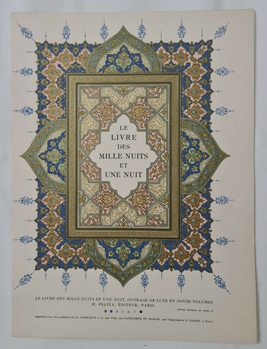 Livre des mille nuits et - des,