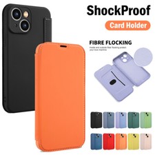 Pour Iphone 15 14 Pro Max 13 12 11 Étui Cuir Antichoc Avec Fente Carte De Crédit