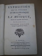 BETHIZY :‎ Exposition de la Théorie et de la Pratique de la Musique , 1764.