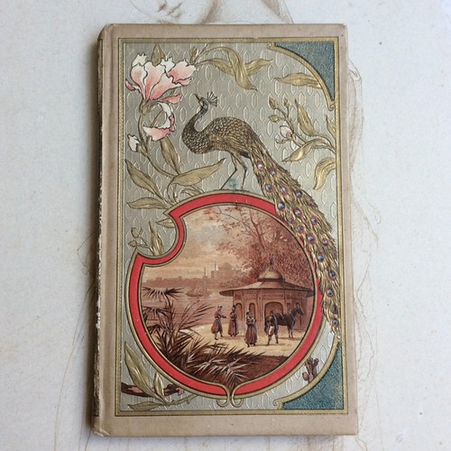 Ancien livre reliure gaufrée - reliure,