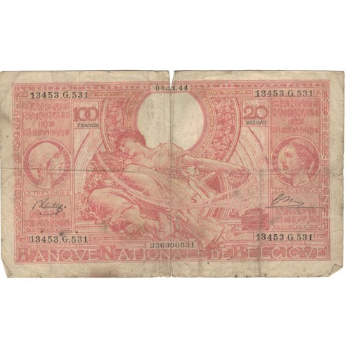 Billet belgique 100 - billet,,