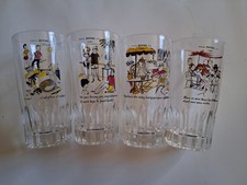 4 verres  pastis duval vintage