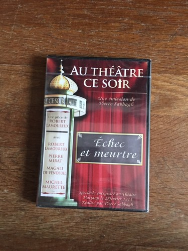 Dvd theatre echec meurtre - theatre,