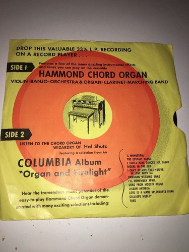 Hal shutz organ chord - -, l'organ
