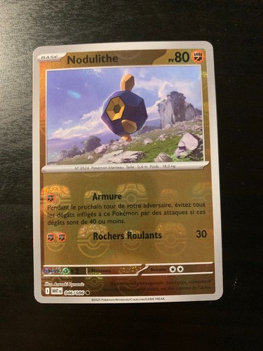 Carte pokémon nodulithe - carte,