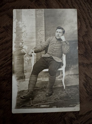 Carte postale soldat - carte, postale/soldat/première