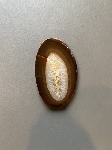 Tranche agate polie pierre - d'agate,