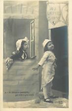 CP SERIE LA MERE MICHEL LE PERE LUSTUCRU 9 - AUBERGE AU LAPIN SAUTE - CLAYETTE