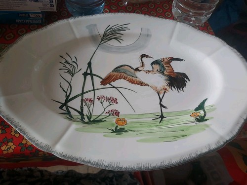 Grand plat ovale gien les - plat,