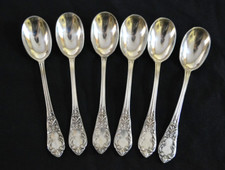 6 cuillères à oeufs métal argenté sfam Louis XVI