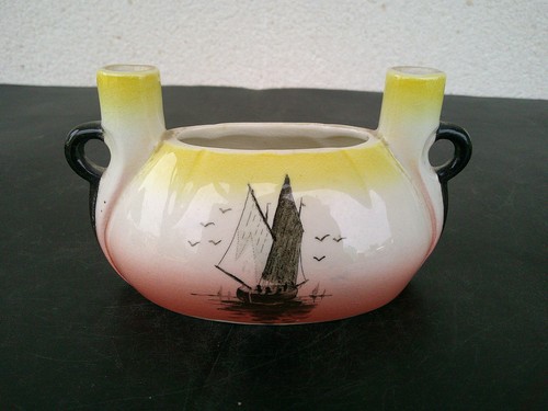 Bouquetiere vase decor bateau - vase,