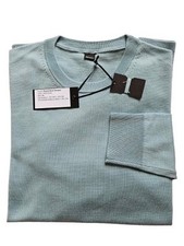 Pull homme col rond été tricot fin léger fabriqué en Italie 2 couleurs