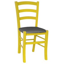 Chaise En Bois Venezia Jaune