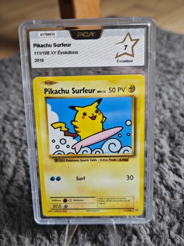Carte pokémon pikachu - carte, surfeur