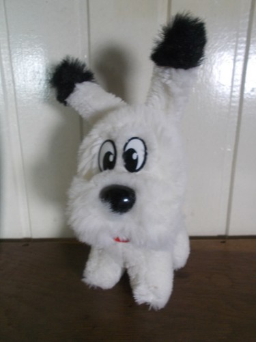 Vintage peluche idefix assis - peluche,
