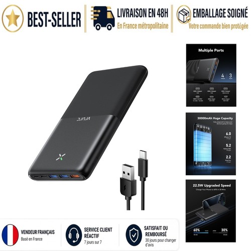 Vrurc power bank - bank, 30000mah