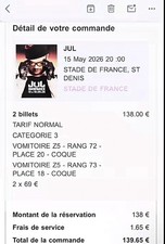 2 Place Concert Jul Stade De France 2026
