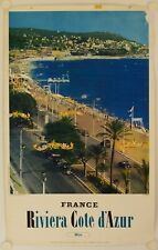 Affiche Tourisme France RIVIERA COTE D'AZUR Années '50