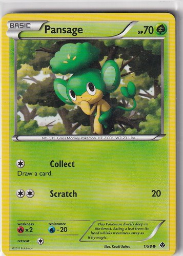 Carte pokémon tcg pansage - tcg,